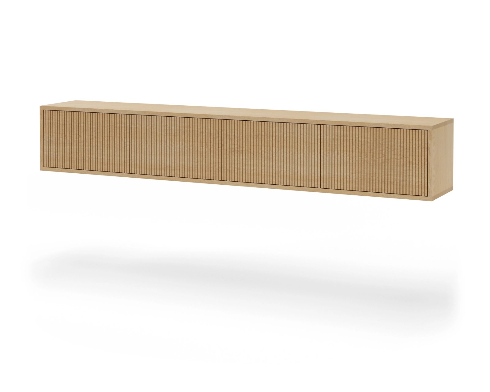 Tv-meubel_Eikenhouten_Grasse_Zwevend_Groeven
