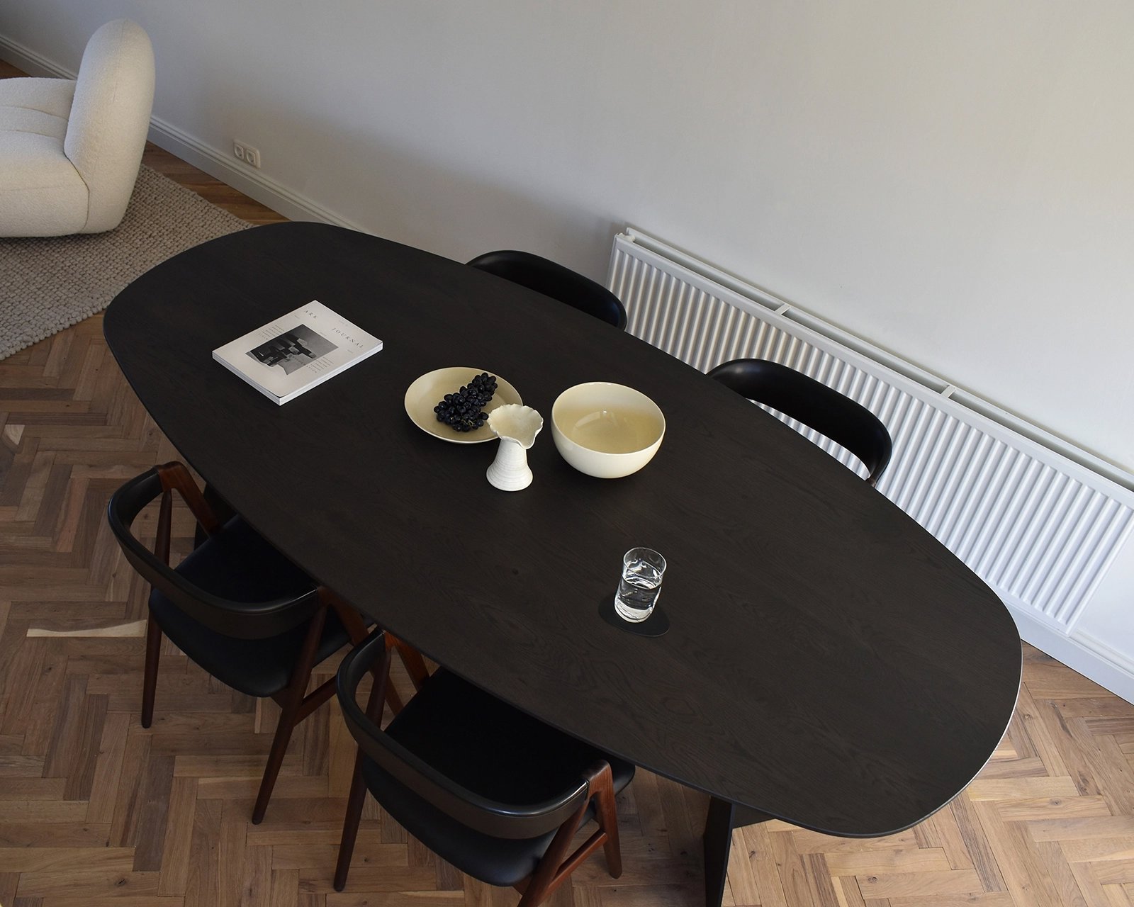 Danish oval oak dining table Dida