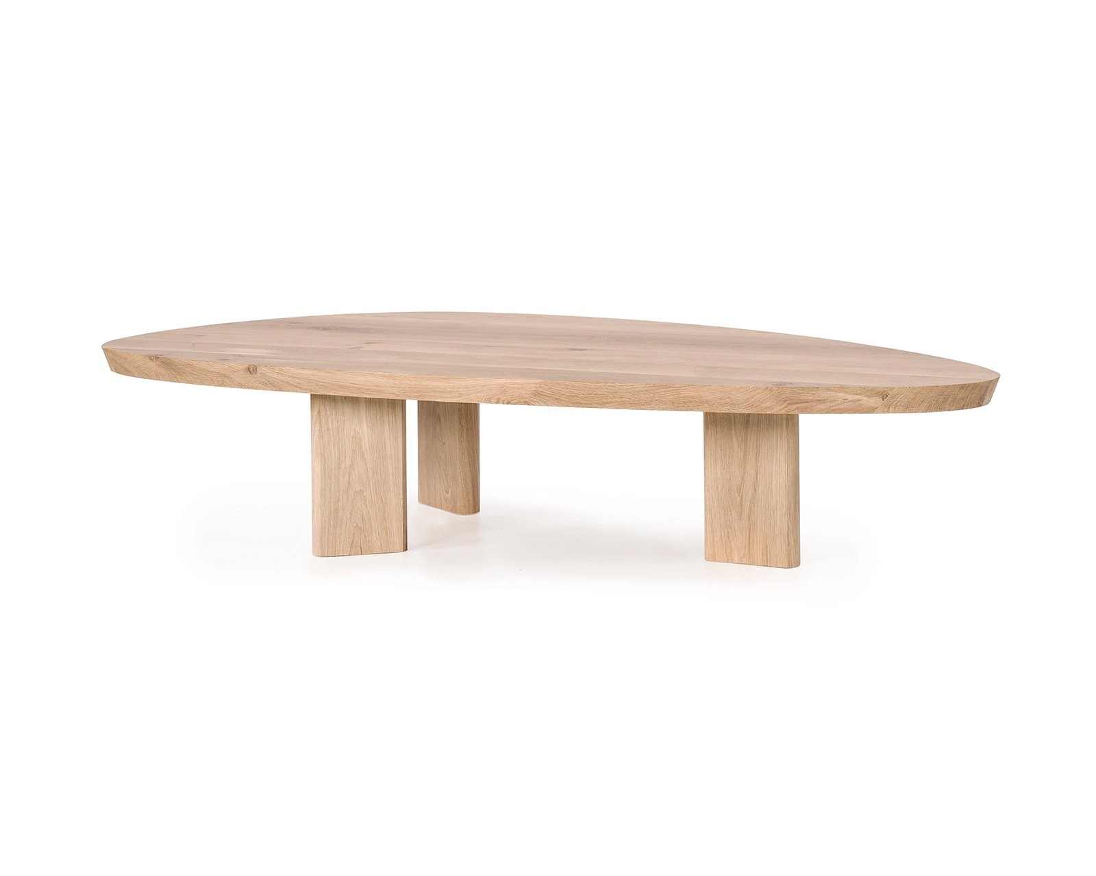 Pebble shaped oak dining table Liv Jr.