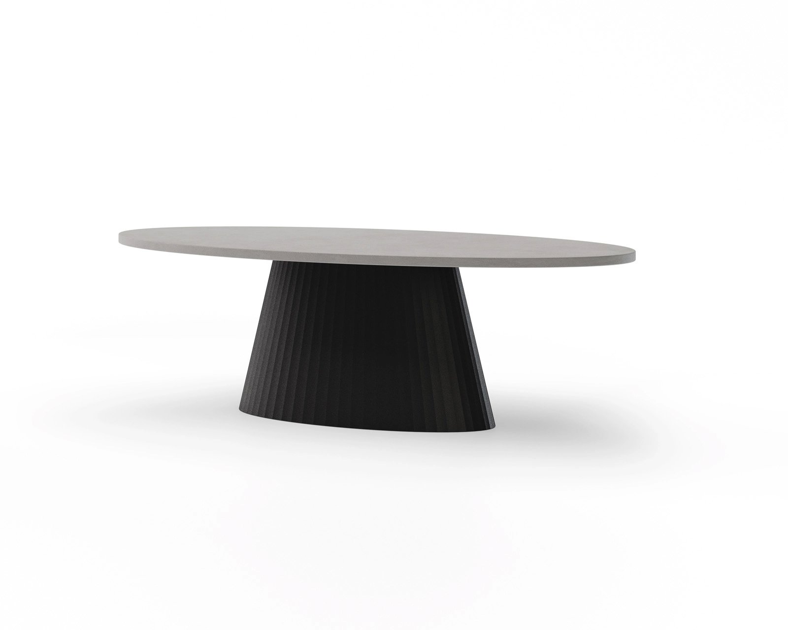 Oval 2024 concrete table