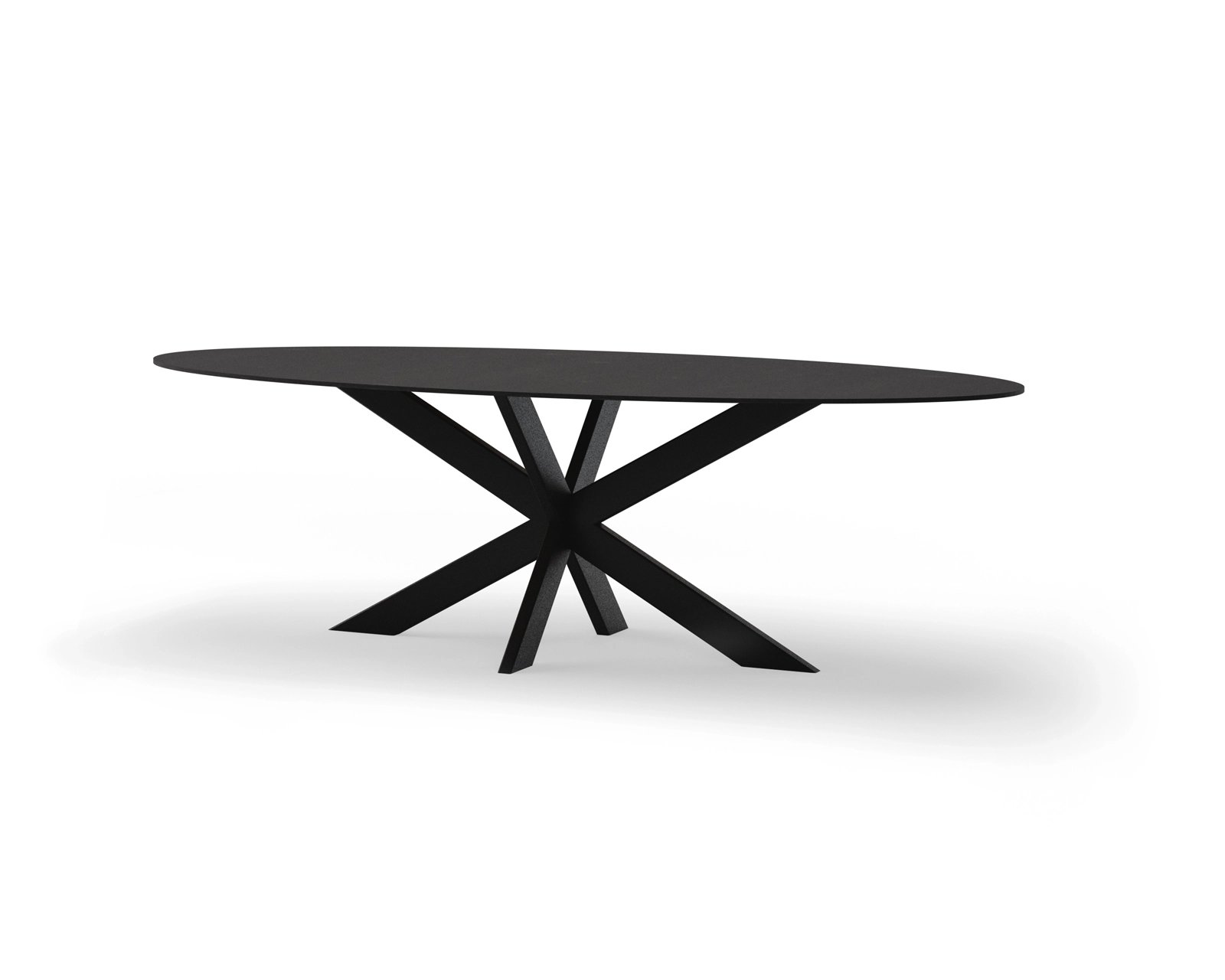 Oval Fenix dining table XX-frame 10x4