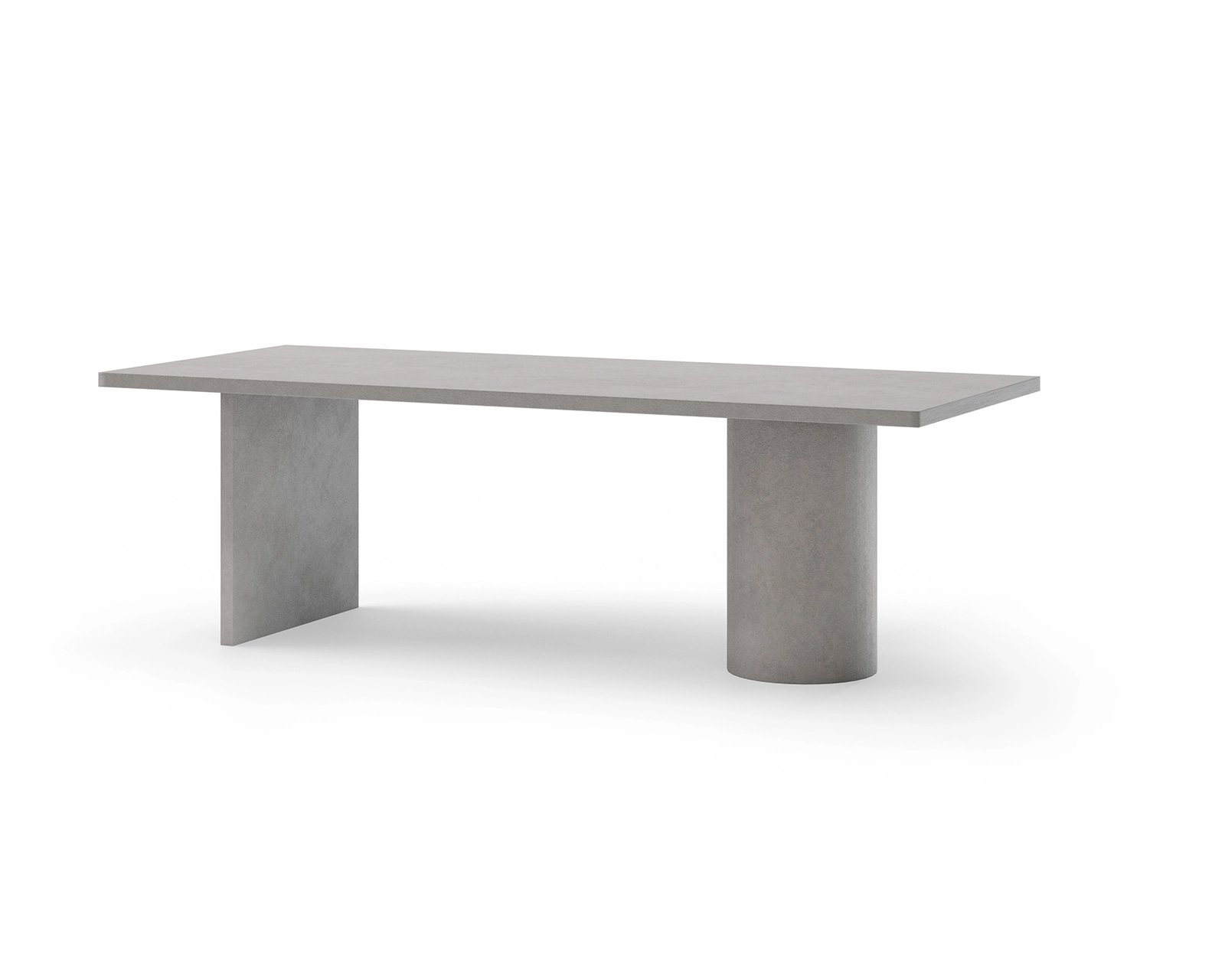 rectangle concrete dining table