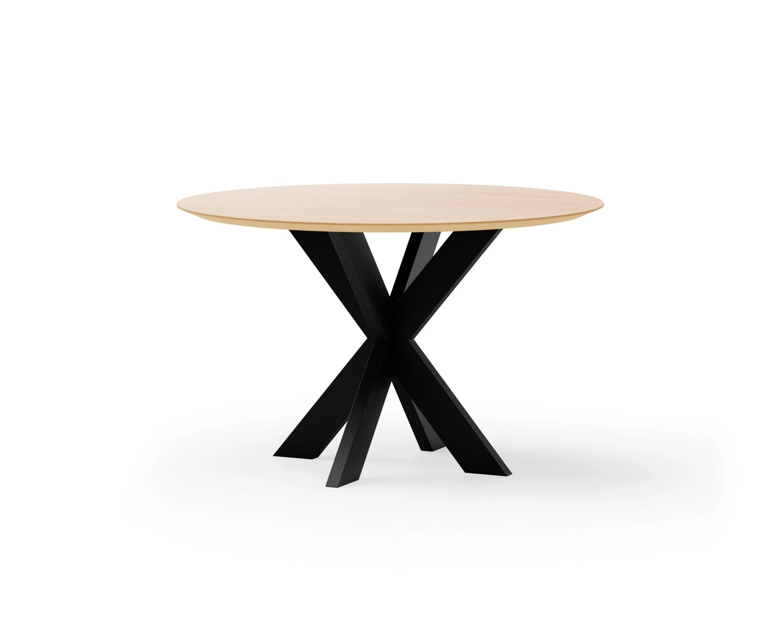 Round oak dining table basic Arlette