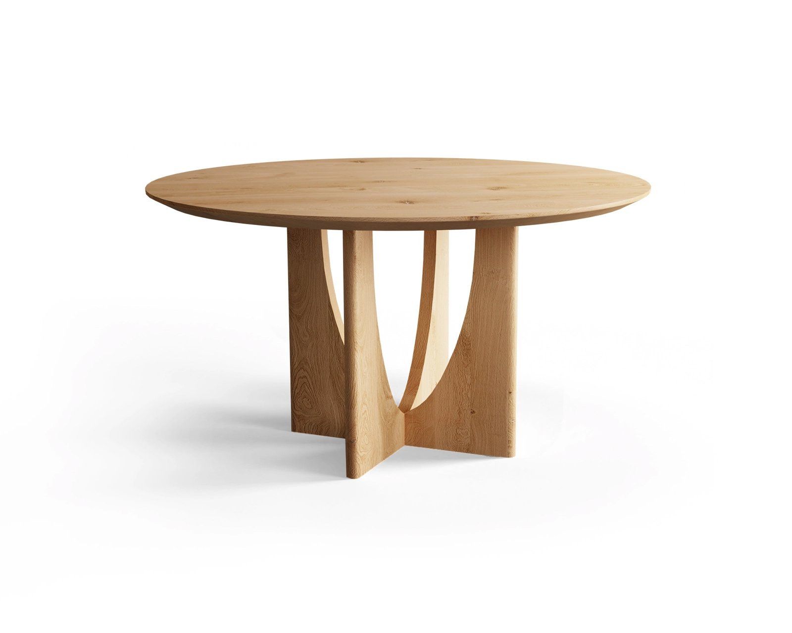 Round oak dining table Celso