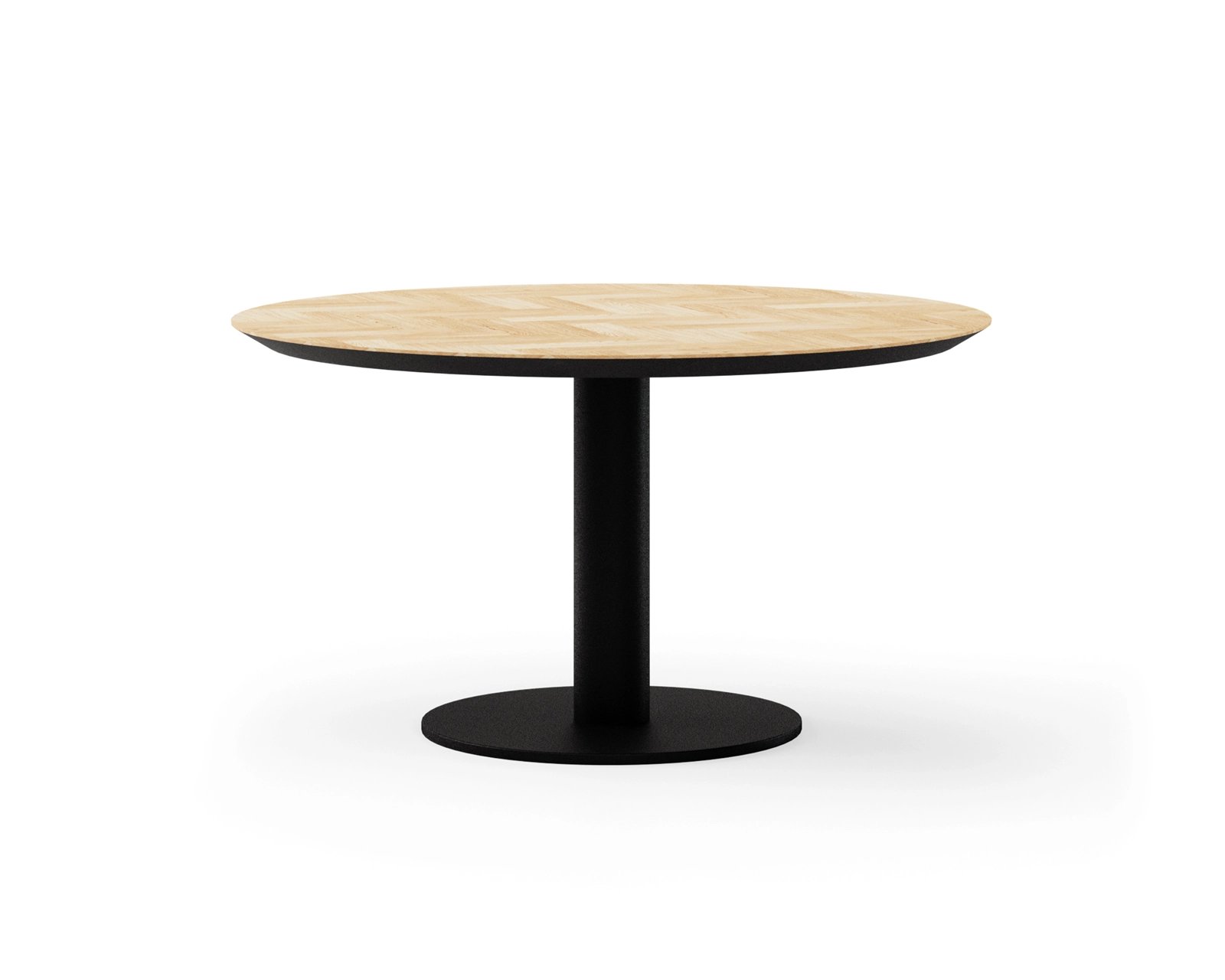 Round herringbone table Elegance round O-frame
