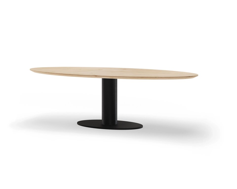 Ovale eettafel eikenhout met onderstel O-poot | Table du Sud