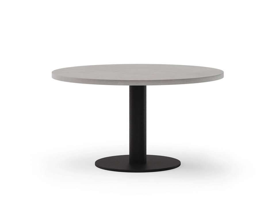 Ronde eettafel beton met onderstel ronde O-poot | Table du Sud