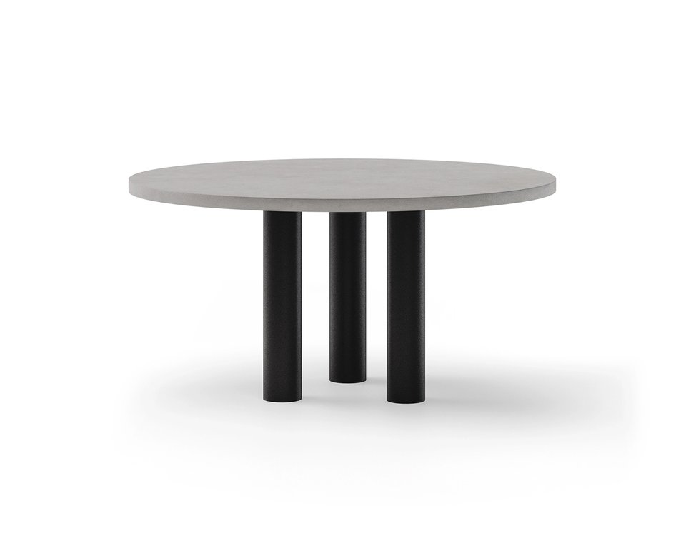 Ronde eettafel beton met onderstel Ozu | Table du Sud