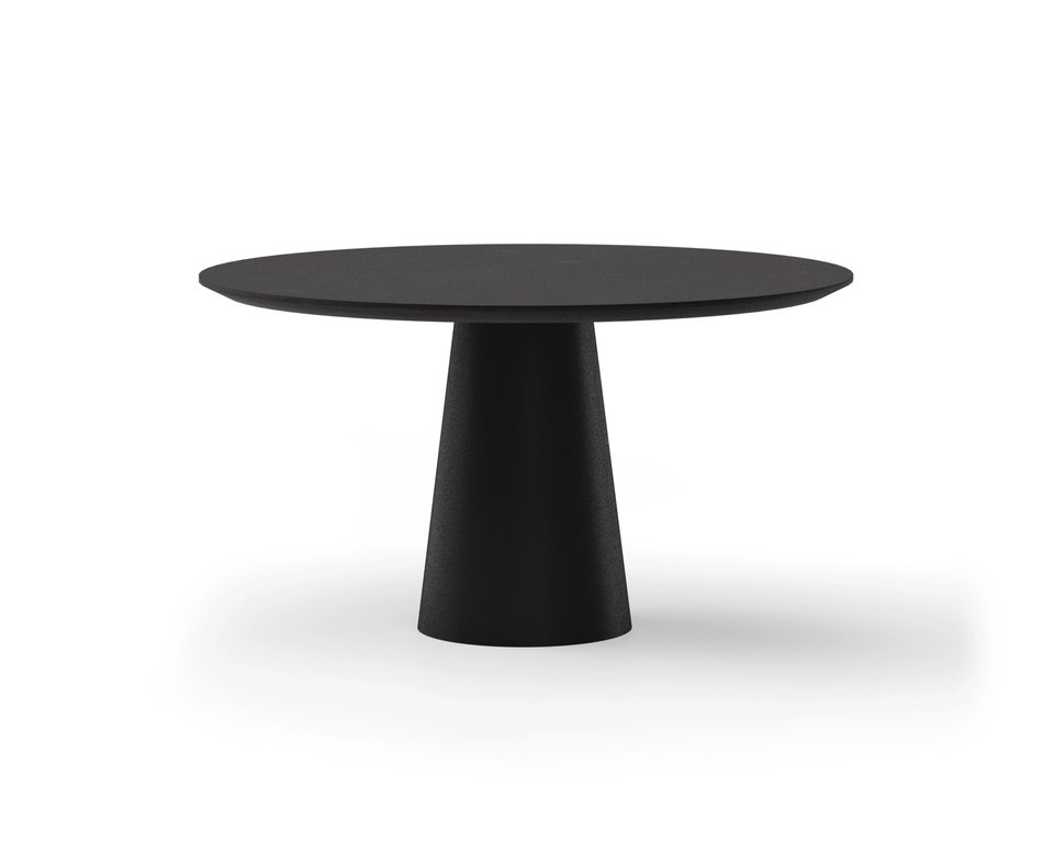 Ronde eettafel Fenix unicolor met onderstel Qone | Table du Sud