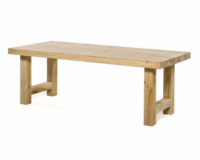 Oak dining table Nice H-frame oak