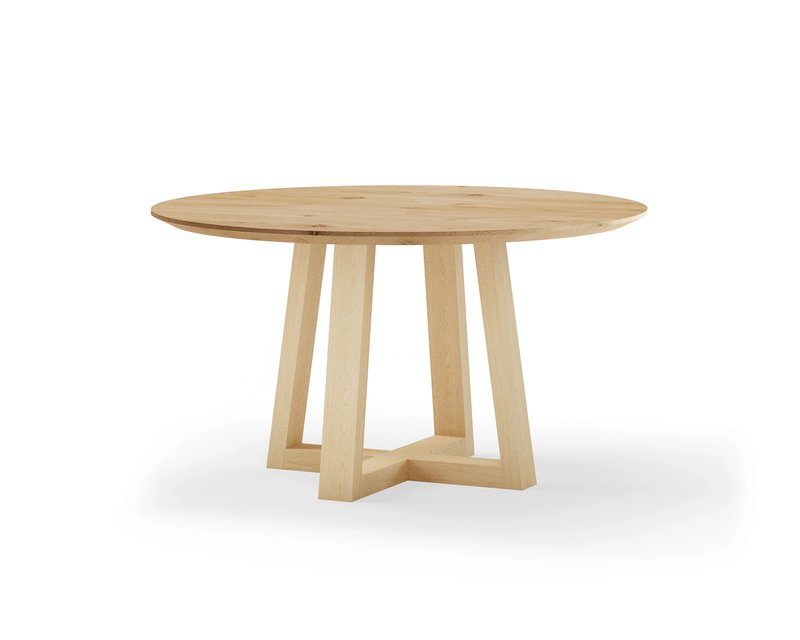 Round oak dining table Philou oak