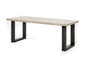 Rectangular concrete Dining table U-frame 12x6