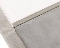 Rechthoekige betonnen Eettafel H-poot oak
