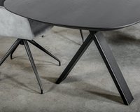 Deens ovale eikenhouten eettafel Mad. Mood #95 stoelen in genova - steel.