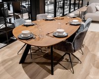 Pebble shaped oak dining table Egu