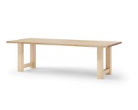 Oak dining table H-frame oak