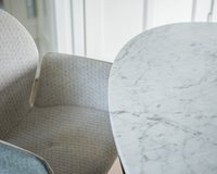 Ovale marmeren eettafel Eqone