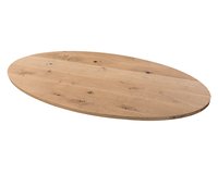 Oval oak dining table V-leg