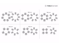 Ronde eettafel beton bovenaanzicht | Table du Sud