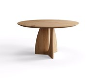 Ronde eettafel eikenhout met onderstel Caprice | Table du Sud