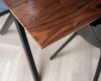 Ronde eettafel notenhout tafelblad | Table du Sud