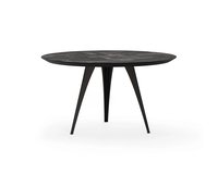 Ronde eettafel visgraat elegance met onderstel Vazy zwart | Table du Sud