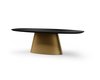 Ovale eettafel eikenhout met onderstel Eqone goud | Table du Sud